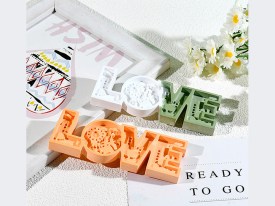 Molde silicona LOVE calado decorado